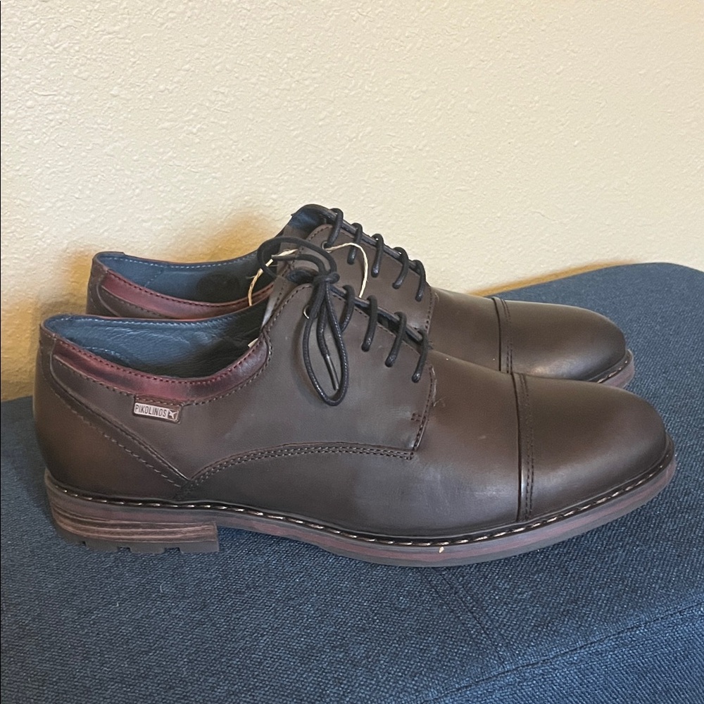 Pikolinos Men's Brown Leather Dress Shoes EU 44